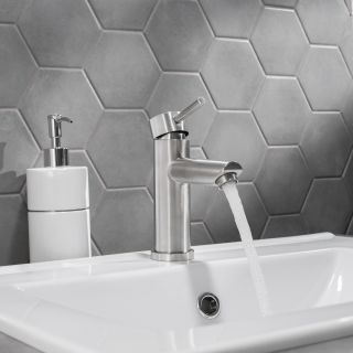 Смеситель для раковины РМС SUS124-001F нержавеющая сталь